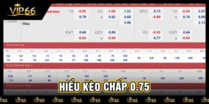 Hiểu kèo chấp 0.75